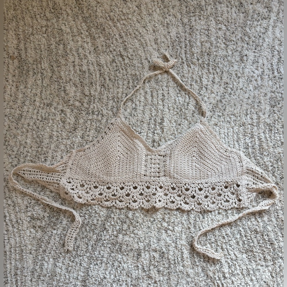 SHIEN crocheted halter top